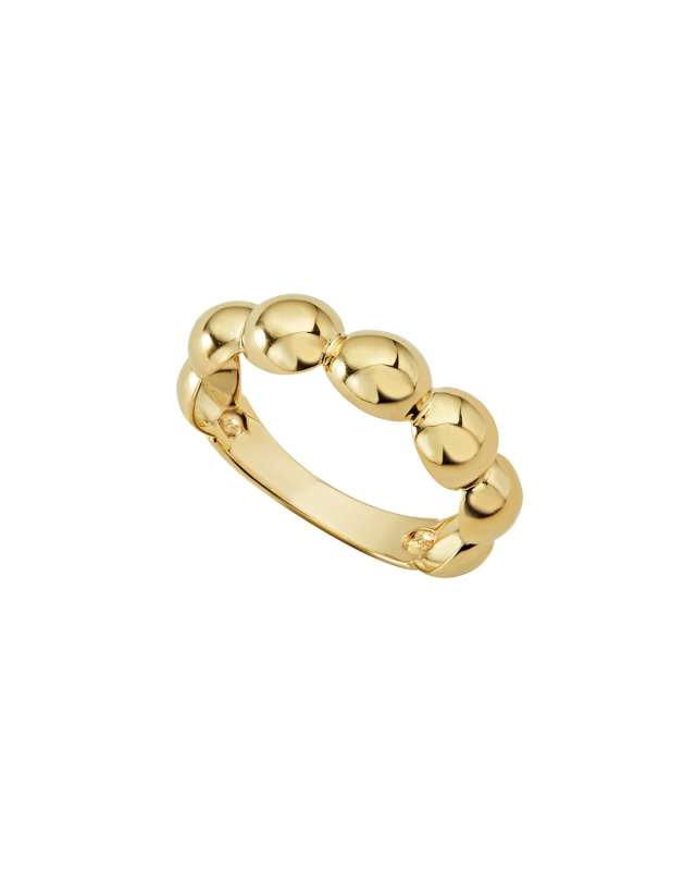 18K Gold Bold Caviar Stacking Ring, Size 7